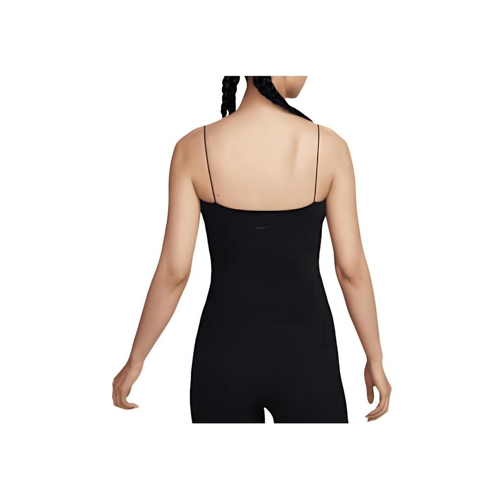 Nike Solid Slim Fit Sleeveless Tank Top Women Tops Black HJ1857-010