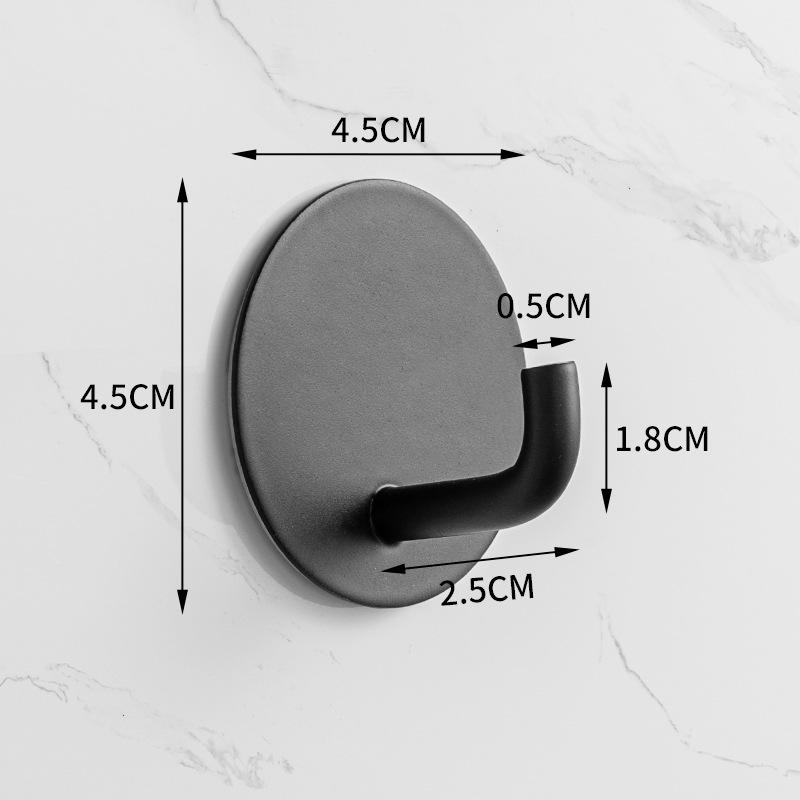 Stainless Steel Adhesive Hooks for Bathroom & Kitchen - Traceless, Rust-Resistant, Strong Adhesion