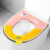 Toilet Cushion Household Plush Zipper Handle Toilet Seat Ring