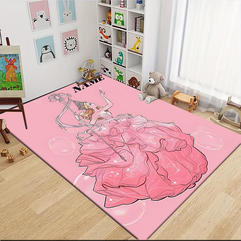 Custom Name Witch Princess Adventure Carpet Rug Customizable Soft Washable Anti-Slip Home Living Room Sofa Mats Personalized Rug. 0909336