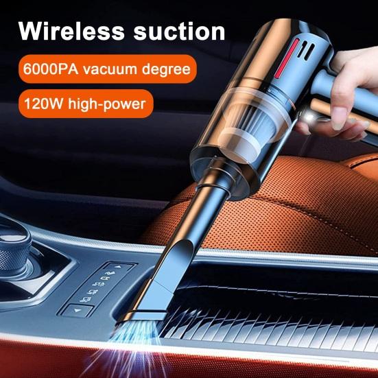 

1 компл. автомобильный пылесос с зарядкой через USB 6000Pa всасывание 120 Вт мощность беспроводной ручной мини-пылеудаляющий инструмент для очистки бытовые принадлежности