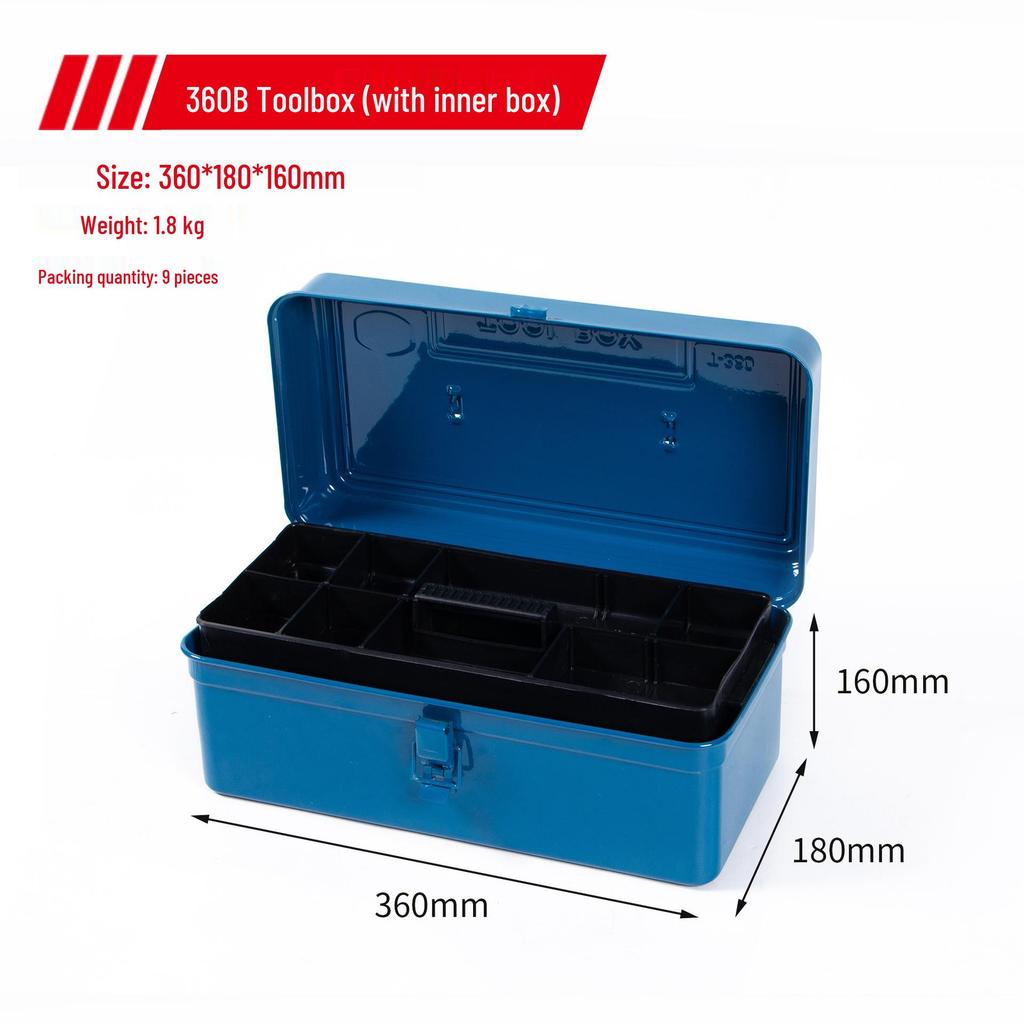 Industrial Grade Large Capacity Portable Toolbox with Multifunctional Storage for Automotive Repair