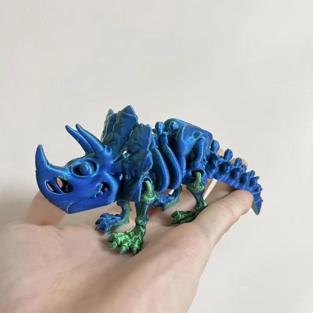 Candy Color 3D Printed Crystal Dinosaur Crystal 3D Articulated Dinosaur Toys  Kid Gift