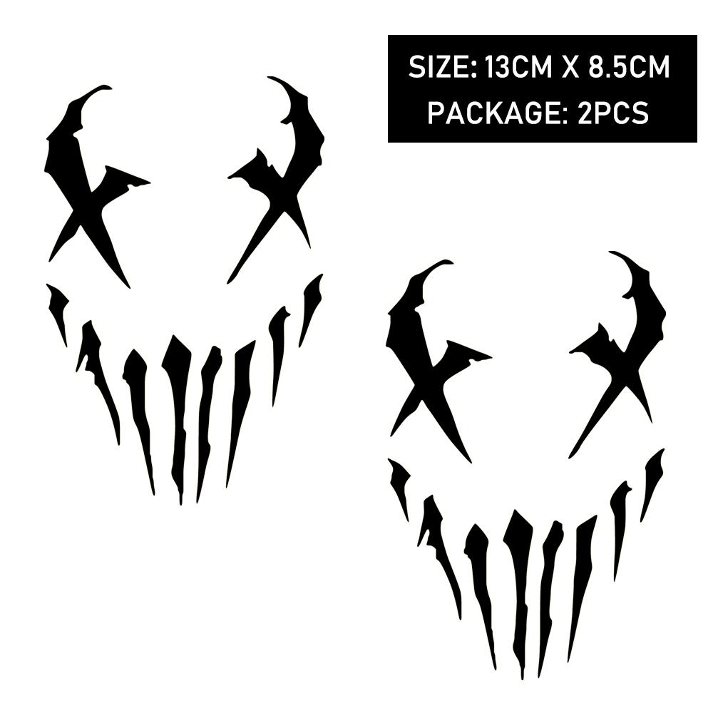 Motocyklové nálepky Reflexní nálepka na auto Vzor ďábla Nálepky Dekorace Moto Karoserie Čelní sklo Helma Pro Honda CB650R XADV