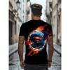 Adult Marvel Avengers Alliance 3D Printed Men's T-Shirt for Street Casual Fashion, Breathable and Quick-Drying Top