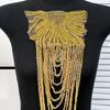 Pair Of Sequins Fringe Shoulder Patches For Party Attire Comfortable Long Wear Decorative Accent