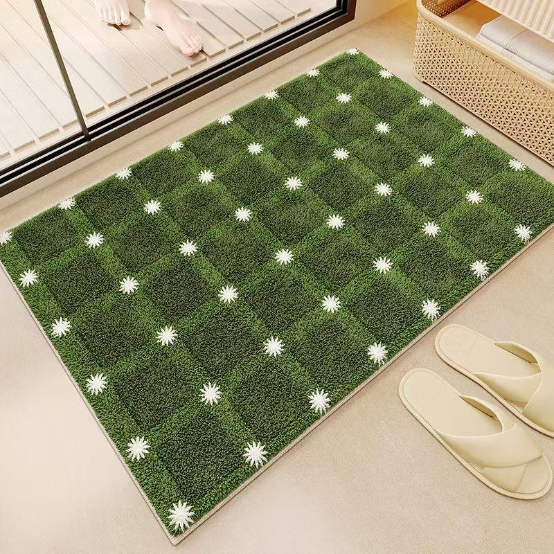 Imitation cashmere bathroom floor mat toilet toilet toilet door absorbent foot mat household quick-drying carpet