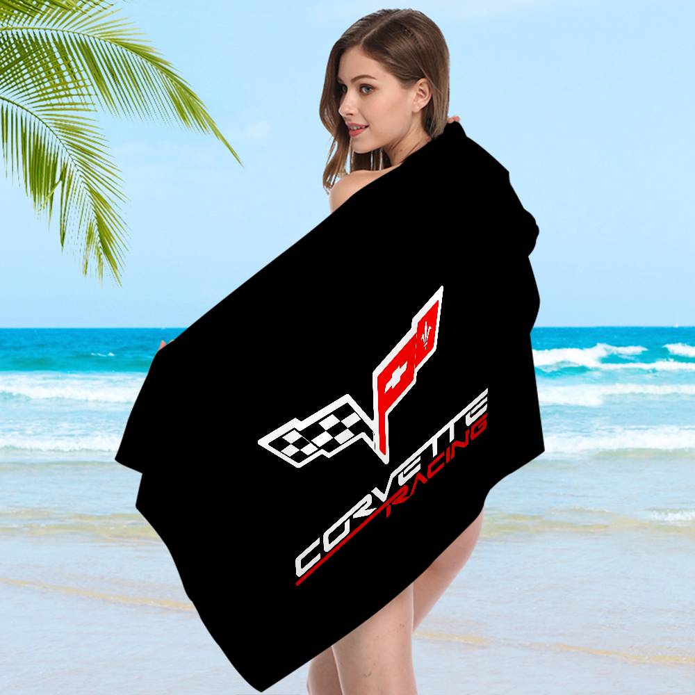 C-Corvettes Anime Beach Swimming Towel Soft Absorbent Washcloth Children's Gifts For Kids Travel Camping Gym