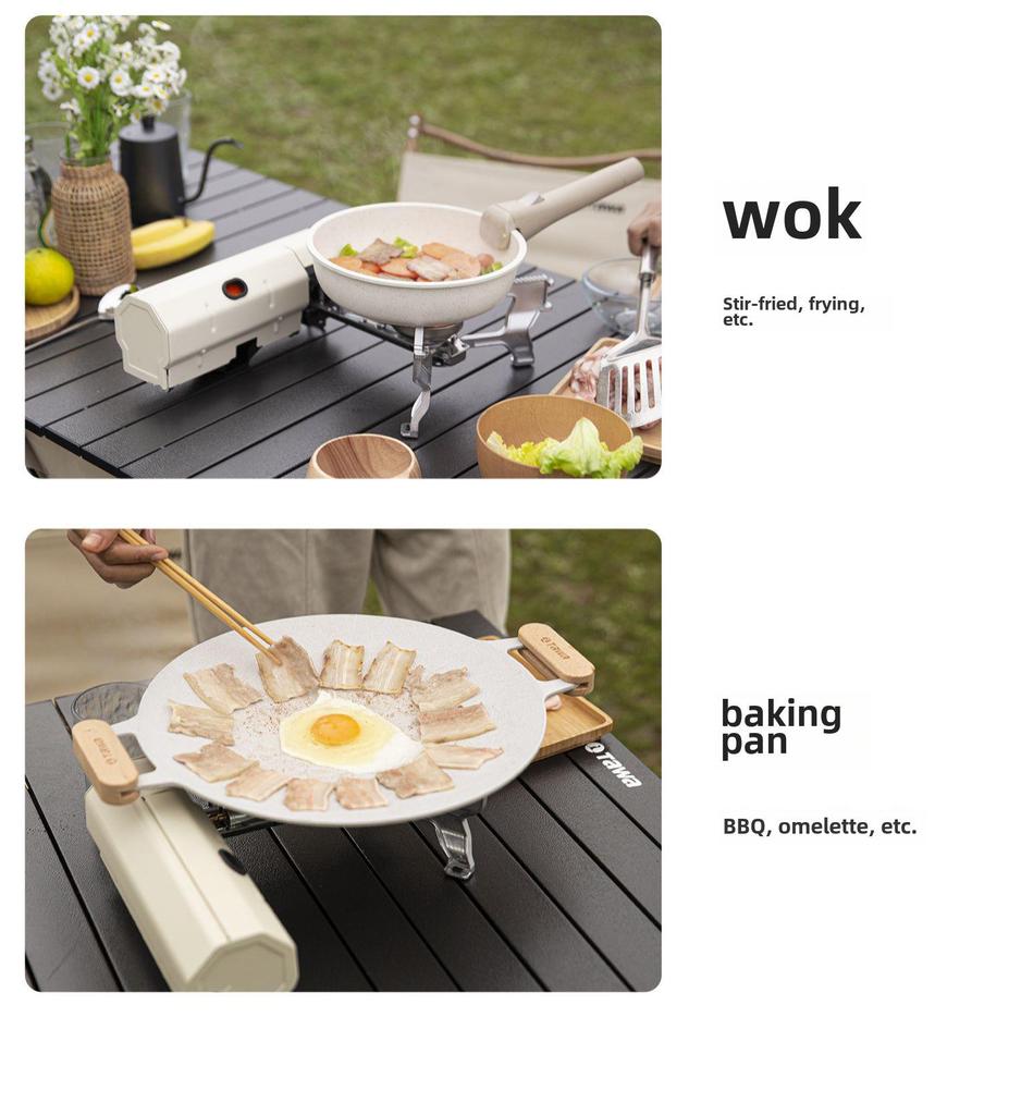 Portable Foldable Windproof Gas Camping Stove with Magnetic Ignition