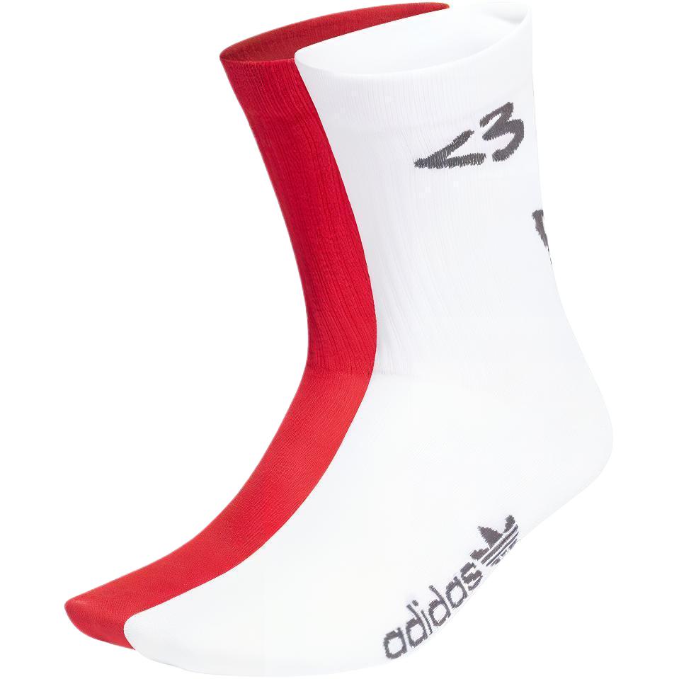 

Adidas Originals Sports Socks Unisex Couple s 2 Pack White/Light Scarlet H51010 M