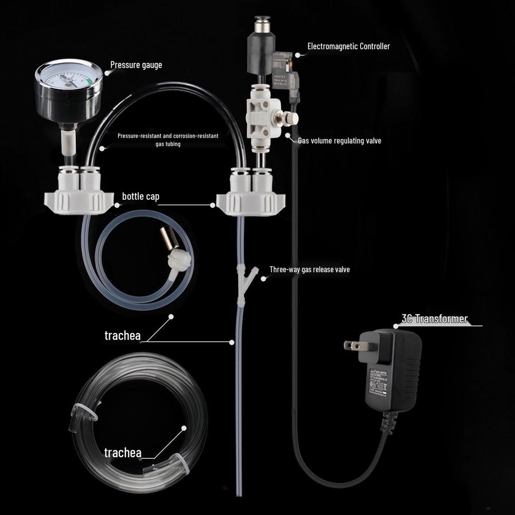 Creative CO2 Generator Kit for Aquariums - DIY Carbon Dioxide System with Solenoid for Aquatic Plants