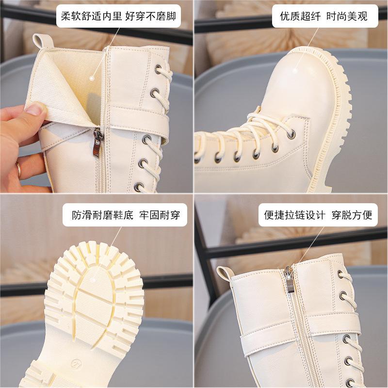 Child Girls Boot Korean Edition British Style Girl Tall Boot Child Girl Shoe Princess Cute Boots