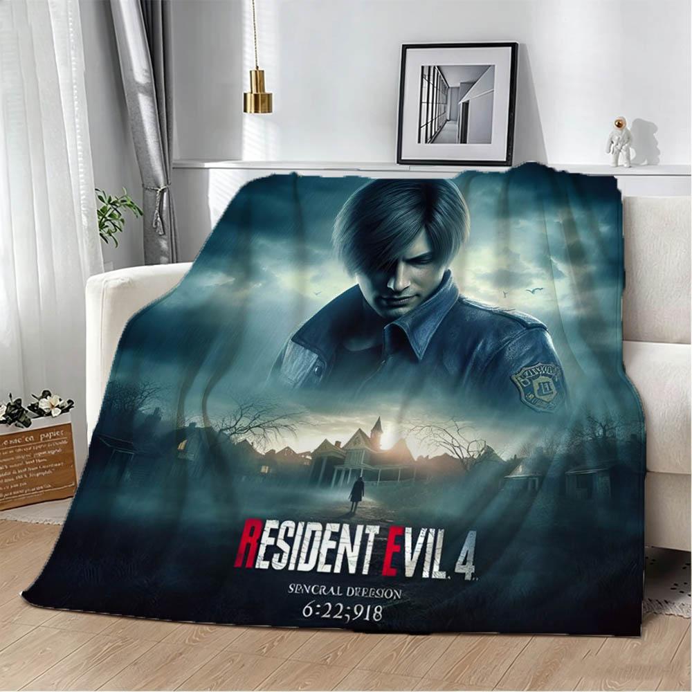 New Game R-Resident The E-Evil 3D Print Flannel Blanket Soft Throw Blanket Art For Home Decor Bedroom Bed Sofa Picnic Fans Gift