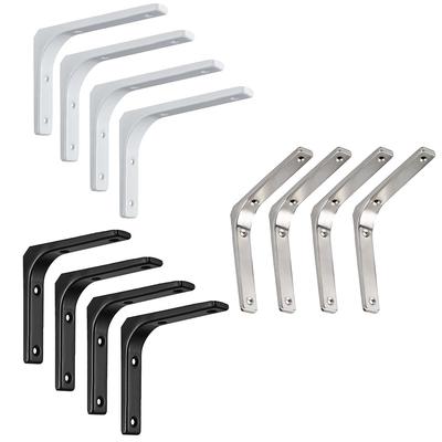 Create a Clean and Clutter Area with L Shaped Steel Shelf Brackets