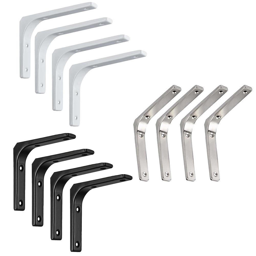 Stylish and Strong L Shaped Steel Shelf Brackets Wall Mount for DIY Furniture