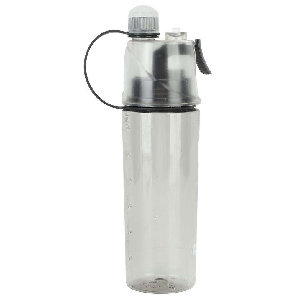 Misting Sports Water Bottle Large Capacity Outdoor Portable Leakproof Spray Cup for Children Students 600ml