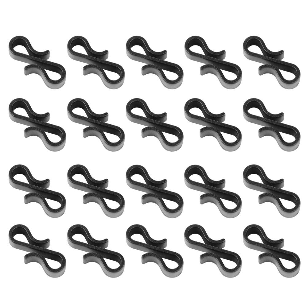 10-100PCS Plastic S-Shaped Hook Weatherproof Outdoor Camping DIY Decor Light Buckle for Hanging Decoration Outdoor String Lights