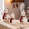 Christmas Snowman Ornaments Cute Plush Doll Kids Gifts 2025 Merry Christmas Decoration for Home New Year Party Supplies
