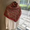 Ethnic Style Outer Cotton And Linen High-End Printing Sunscreen Scarf Shawl Fashion Square Scarf Thin Decorative Scarf Silk Scarf