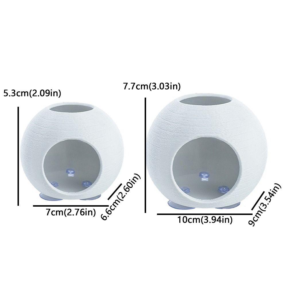 Suction Cup Fixed Fish Shrimp Hiding Cave Spherical Fish Tunnel Toy  Fish Shrimp Reptiles