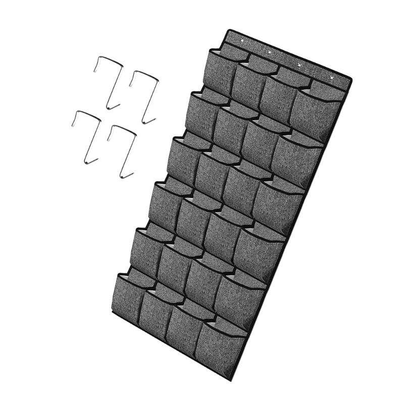 Versatile Door with 24 Pockets for Organizing Small Items Spaces Saving Storage Bag Sock Underwear X3UC