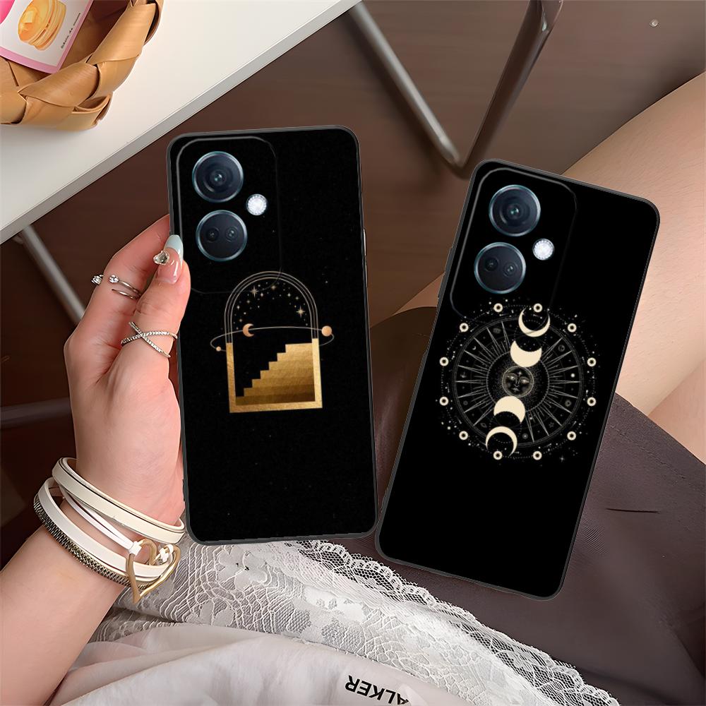 Sun Moon Mobile Cell Phone Case for OPPO Reno 14 13 12 11 10 9 8 7 6 5 F T Pro 5G Colorful Printing Cover Luxury Pretty Cover