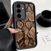 Phone Case for Samsung Galaxy A17 A16 A15 A14 A13 Fashion Snake Skin Pattern A56 A36 A26 A55 A35 A25 A54 A34 A24 A53 A33 A23 A07