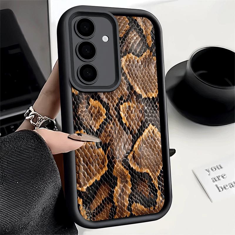 Phone Case for Samsung Galaxy A17 A16 A15 A14 A13 Fashion Snake Skin Pattern A56 A36 A26 A55 A35 A25 A54 A34 A24 A53 A33 A23 A07