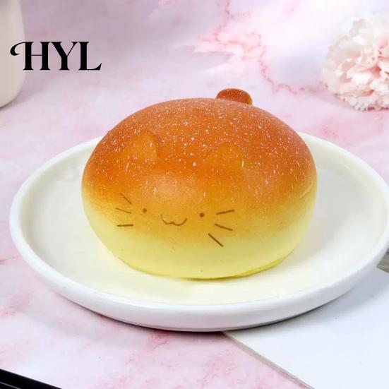 Fake Food Stress Reliever Simulated Toy Slow Rebound Bread Design Relief Rising Squeeze Realistic Texture Color Soft Silicone Decompression