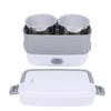 250W Electric Lunch Box with 4 Stainless Steel Food Container Multifunctional Insulated Plug In Heated Lunch Box for  