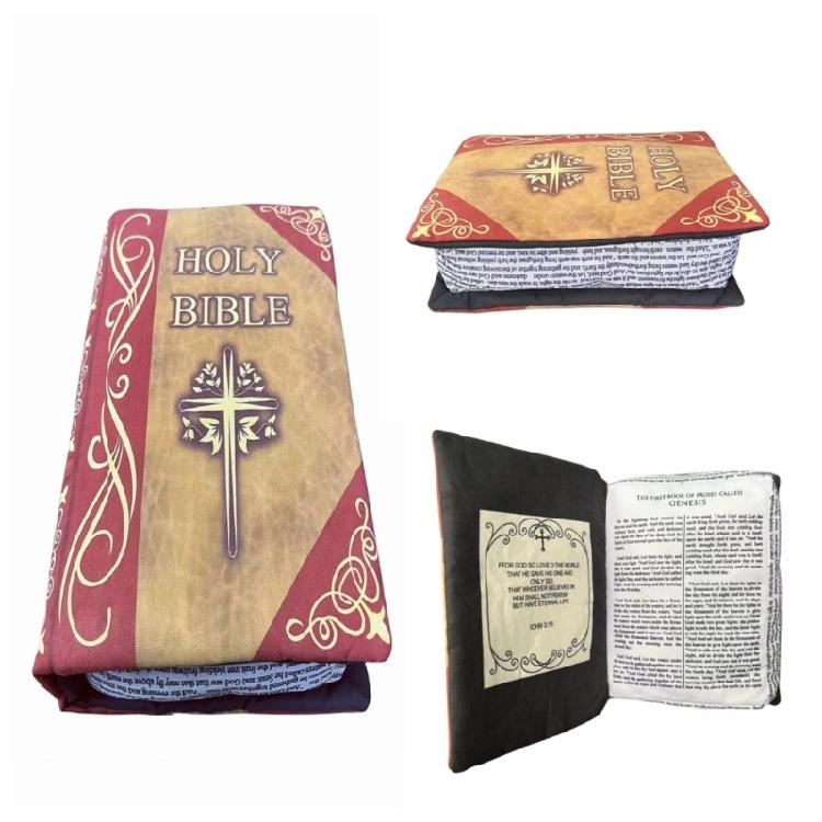 Holy Bibles Shape Plushes Pillow Cushions Soft Religious Ornamentation Comforting Gift For Baptisms Christmas School