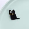 Cute Black Cat Enamel Pin Cartoon Metal Brooch Collar Pin Badge Backpack Clothing Decor Fashion Accessory Gift For Daily Wear