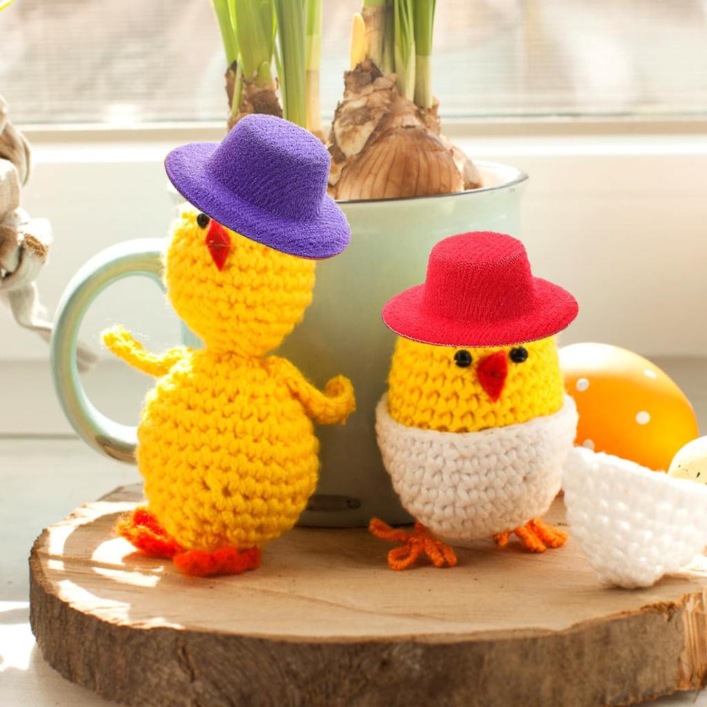 JOINPAYA Mini Hats, Set of 12, Mini Gentleman's Hats, Doll Accessories, Craft Decorations, Props, Dollhouse Ornaments, Approx. 1.7 x 1.7 x 0.6 inches