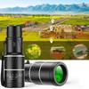 16X52 Monocular Telescope Dual Focus Zoom Binoculars 66M/8000M Low-Light Night Vision With Strap Optical Lens/Rubber Outdoor
