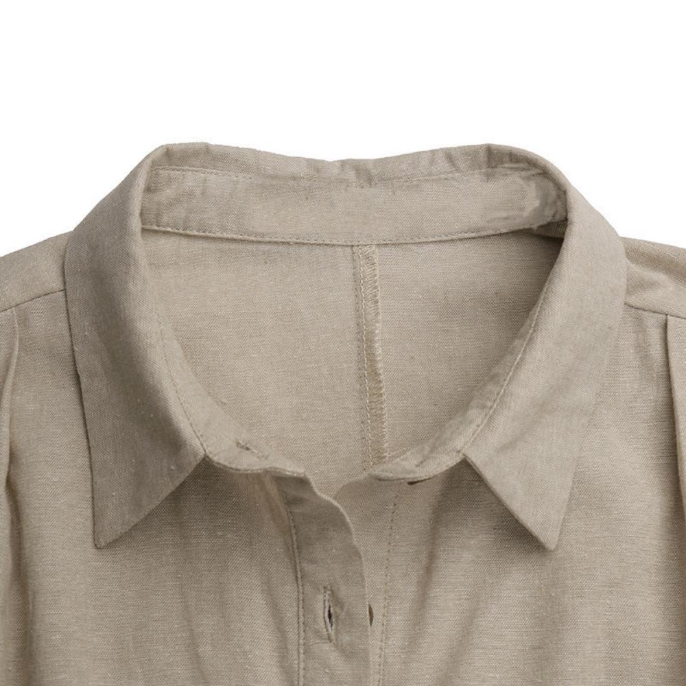 GMXIA Dámská móda Léto Jaro Jednobarevný potisk Neformální šaty s krátkým rukávem POLO s výstřihem