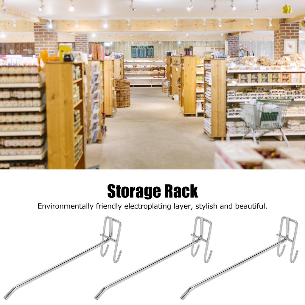 30pcs Supermarket Hook Iron Grid Shelf Hook Jewelry Display Shelf Hook 3.5mm Thickness