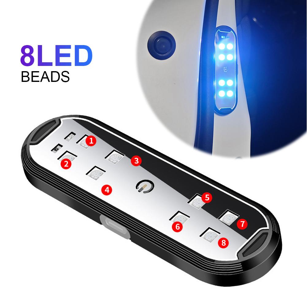 2/4Pcs Car Door Lights LED Welcome Warning Light Magnetic Control Anti-Collision Atmosphere Light Auto Door Opening Safety Light
