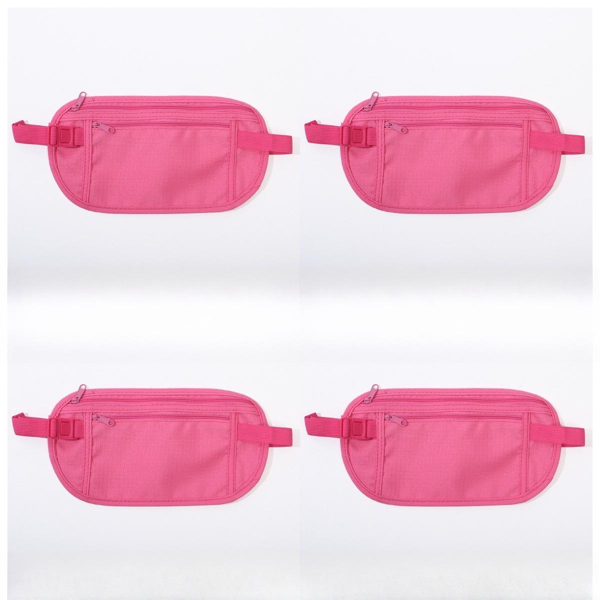 

4PCS Stylish Waist Bag for Travel and Sports Unisex Slim Passport Holder Anti-Theft Offering Comfort Invisible Fitness Belt Bags