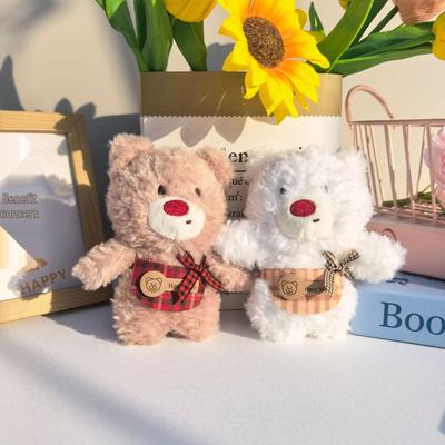 Entzückender Teddybär Schlüsselanhänger Plüschtier Anhänger - Süßer Rucksack Anhänger Stofftier Puppe
