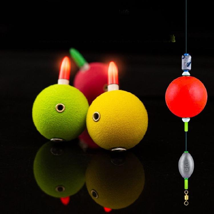 Lighted Bobbers EVA Spherical Fish Float Portable Fishing Float and Bobbers for Saltwater Buoyancy Float