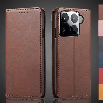 Magnetická přitažlivost Kožené pouzdro pro Xiaomi 15 Pro 15Pro 6.73" Pouzdro Knížkové pouzdro Pouzdro Peněženka Pouzdra na telefon Capa Fundas Coque