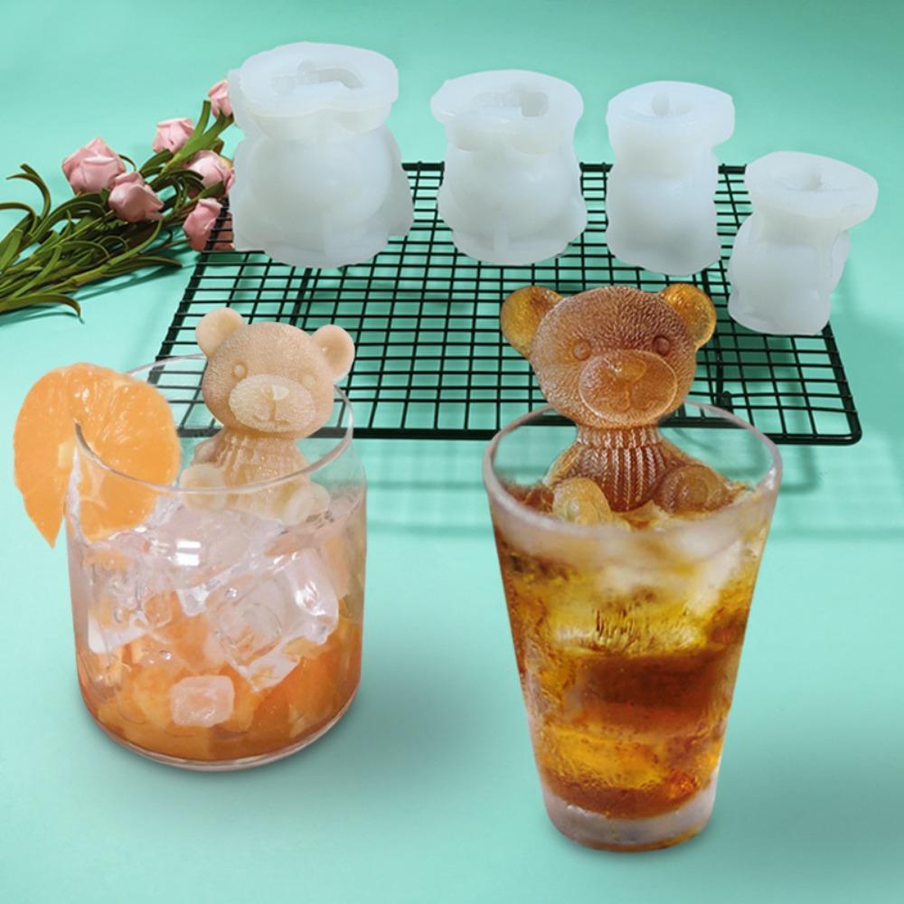 3D Christmas Stereoscopic Deer Animal Silicone Mold Crystal Drop Glue Fondant Cake Decorating Resin Silicone Casting Mold