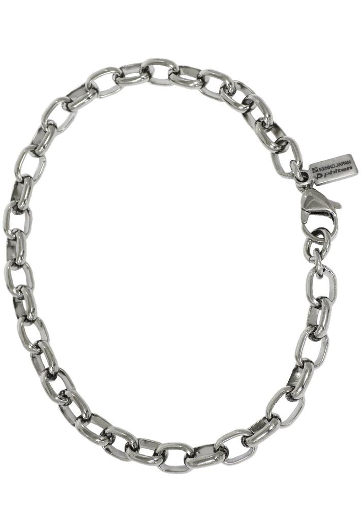 Phiten [Limited Edition] Titanium Chain Bracelet, Long, Round, 17-19cm (18cm) Long, 5.3mm Wide, Hypoallergenic, Healthy Bracelet