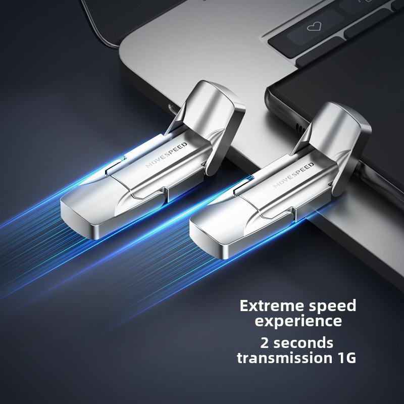 Unitate flash SSD MOVESPEED Yi V Series cu interfață dublă USB 3.1/Type-C, 520MB/s