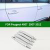 Chrome Silver Car Side Door Handle Covers Trims For Peugeot 4007 2007-2012 2008 2009 2010 2011