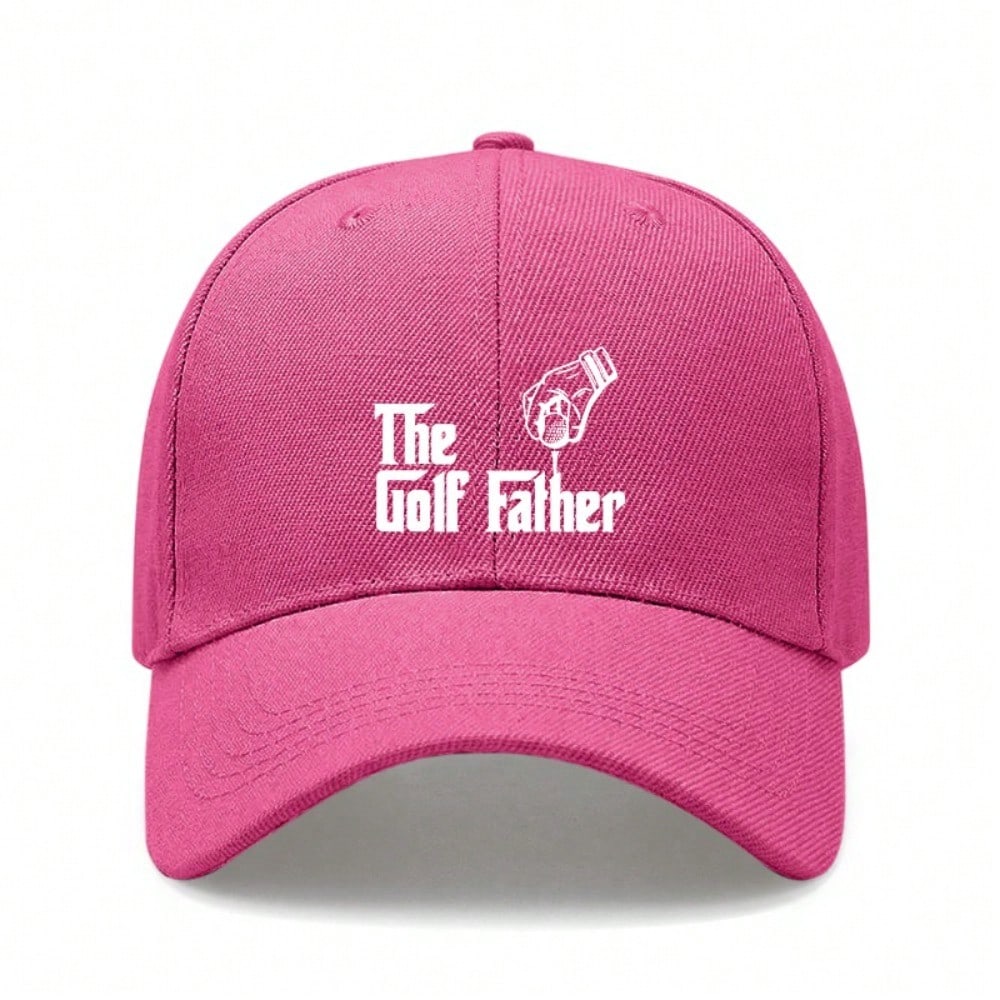 [Golf Dad Hat] The Golf Father Print Polyester Adjustable Breathable Casual Outdoor Sports Baseball Cap For Golf Lovers Men Women