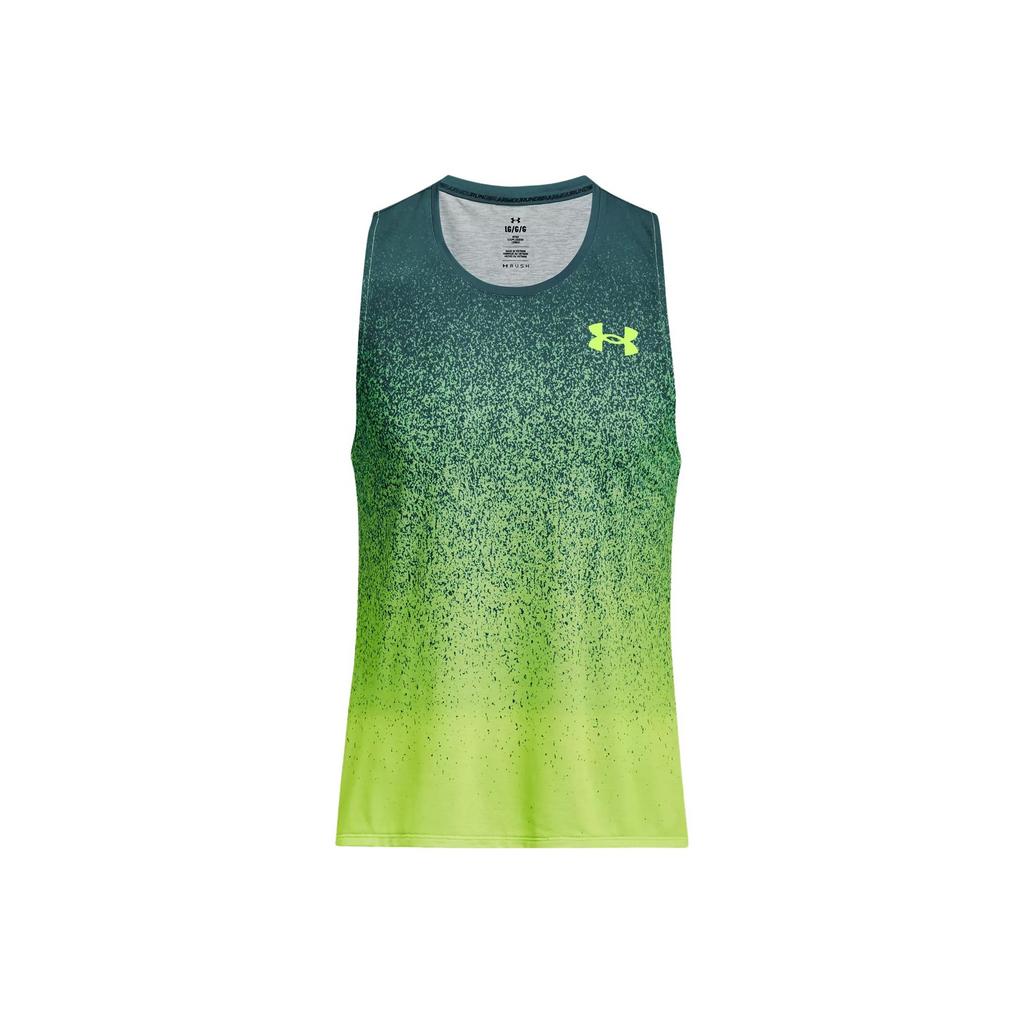 Under Armour Rush Logo Gradient Tank Top Men Tops Teal 1377314-722