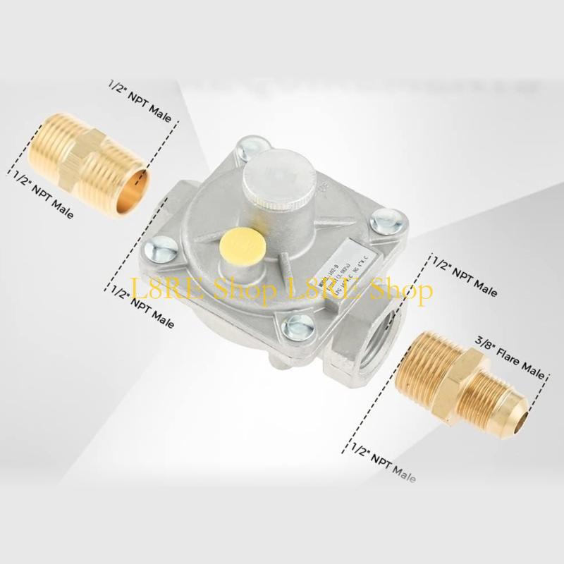 L8RE Explosions Proof Gases Regulator Low Pressure Valves Gases Regulator Conversion Adapter Suitable for Household Stove
