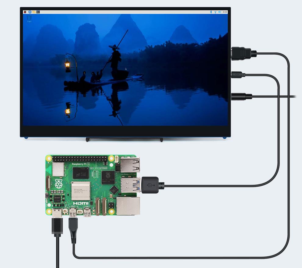 17.3-inch IPS Touchscreen Monitor for Raspberry Pi 5/4B/3B and Jetson