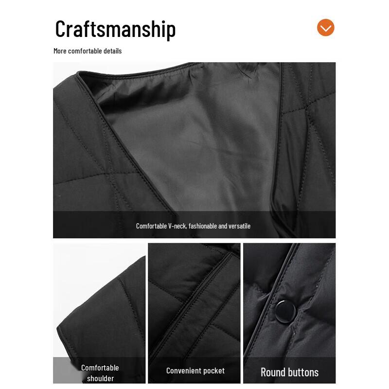 ROMON Men's V-Neck Down Vest S2Y155380